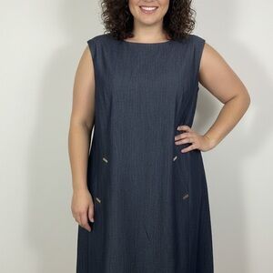 Calvin Klein Navy Midi Dress